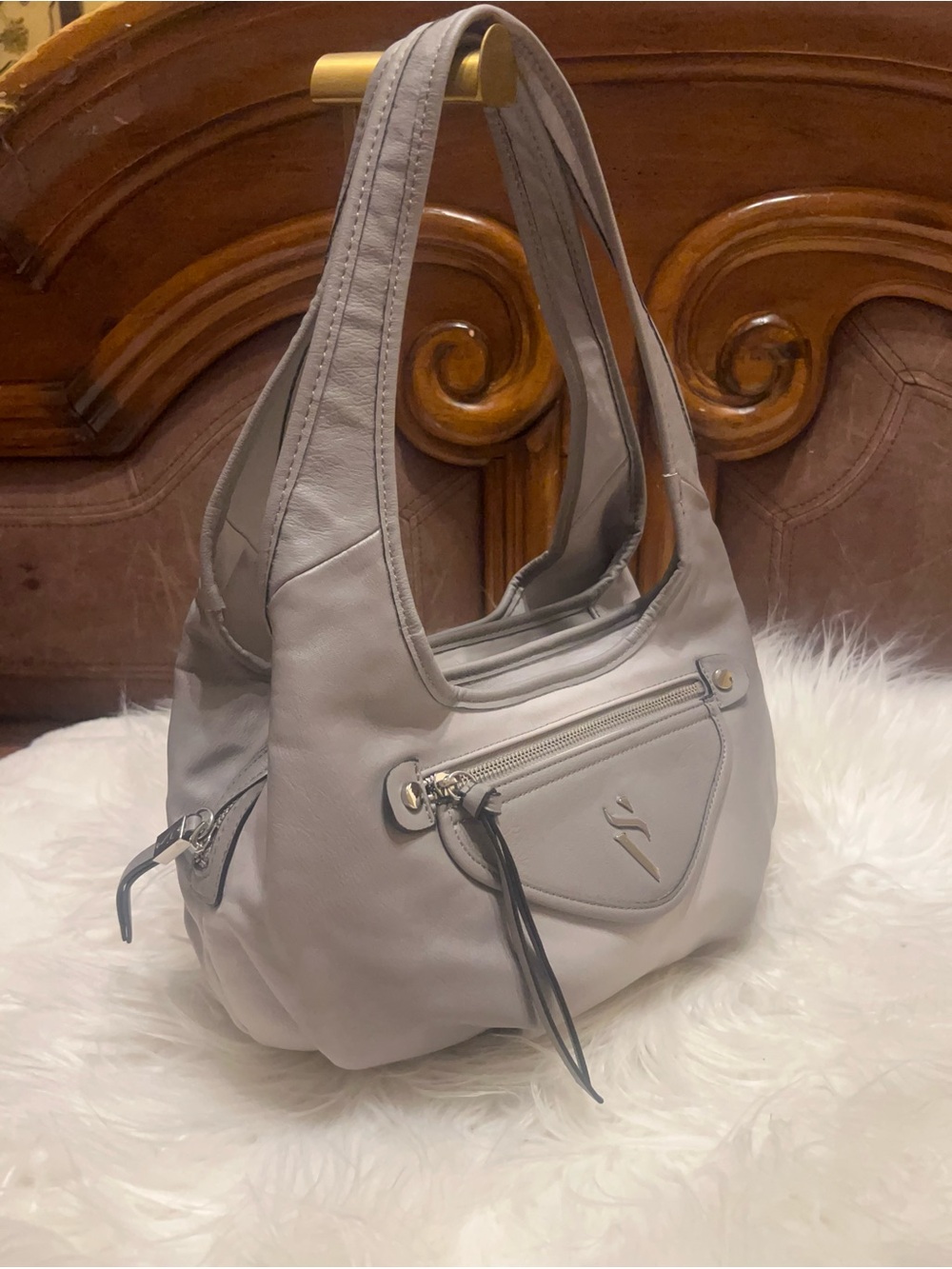 Simply Vera Vera Wang NWOT gray  shoulder bag - Picture 14 of 17